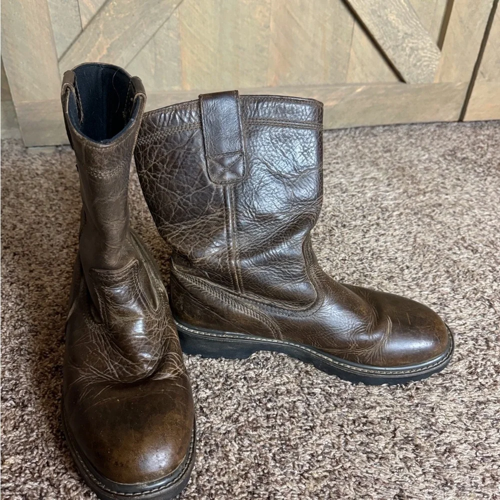 Wolverine Floorhand Waterproof brown leather boots Size 11